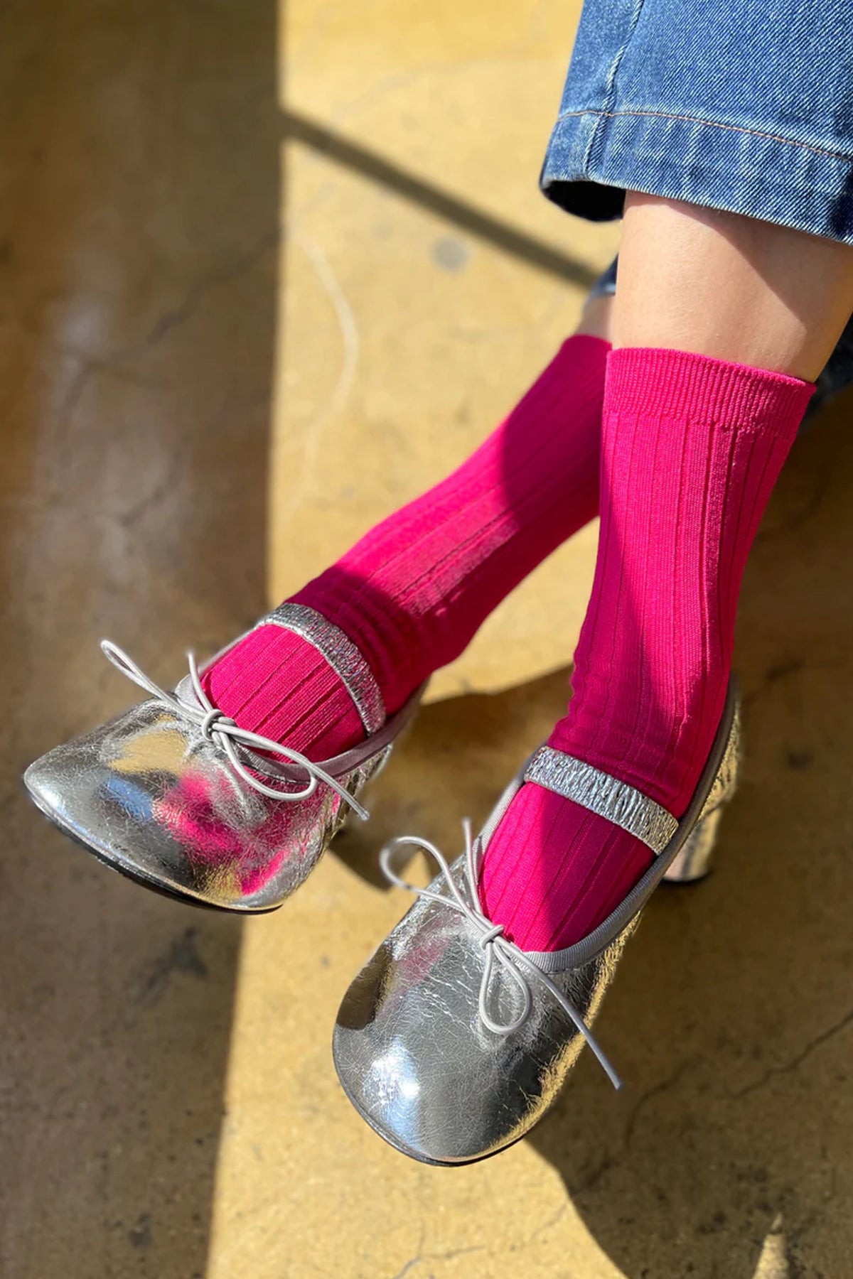 Le Bon Shoppe Her Fuchsia Socks - The Mercantile London
