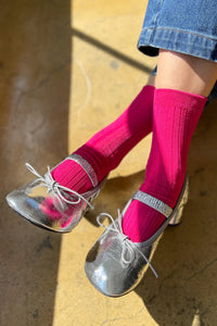 Le Bon Shoppe Her Fuchsia Socks - The Mercantile London