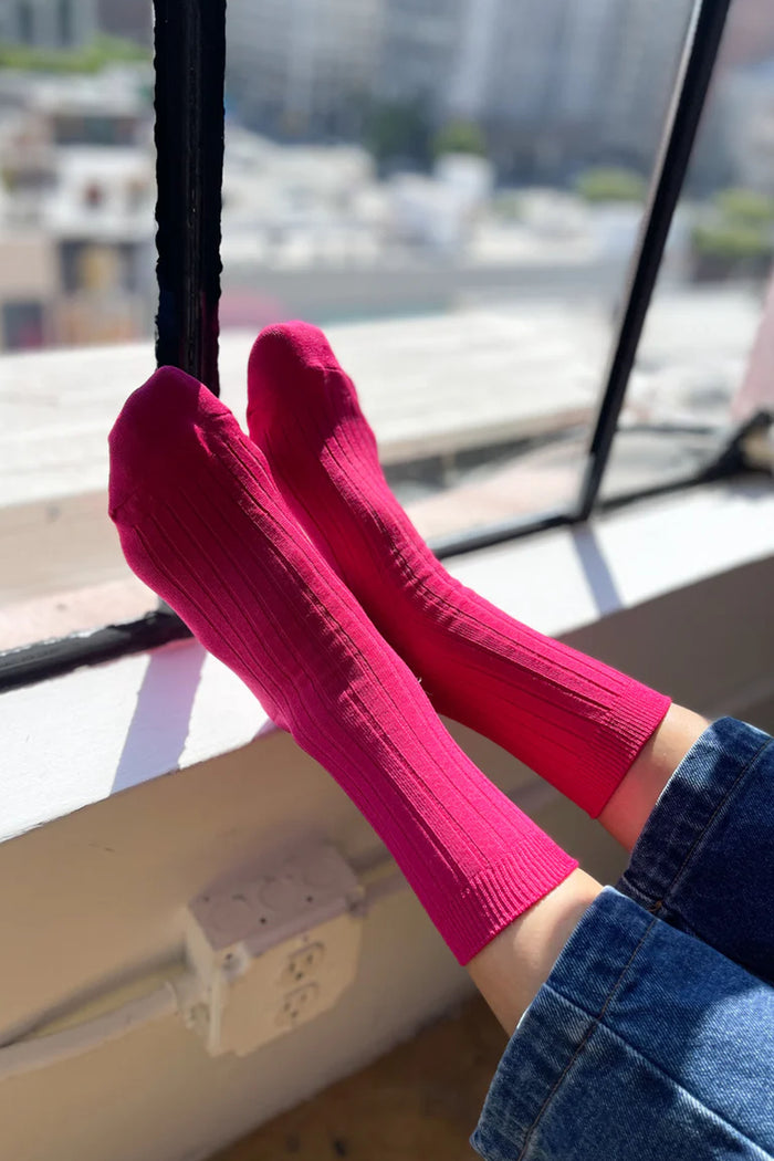 Le Bon Shoppe Her Fuchsia Socks - The Mercantile London