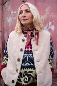 Soeur Fusil Ecru Sleeveless Jacket