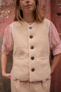 Soeur Fusil Ecru Sleeveless Jacket - The Mercantile London