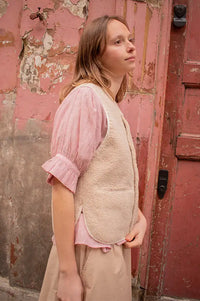 Soeur Fusil Ecru Sleeveless Jacket - The Mercantile London