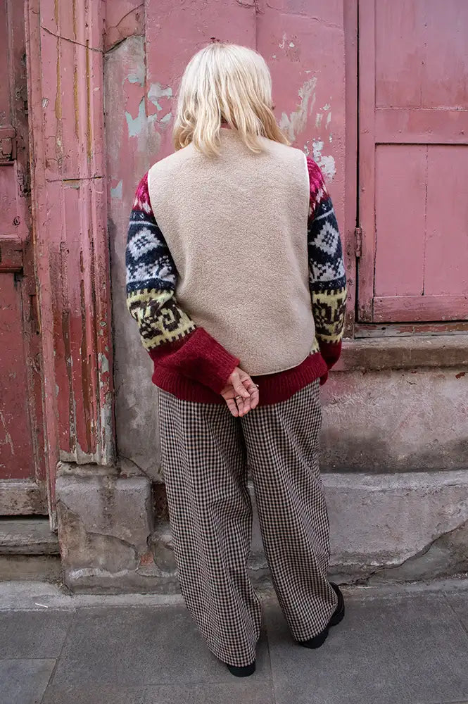 Soeur Fusil Ecru Sleeveless Jacket