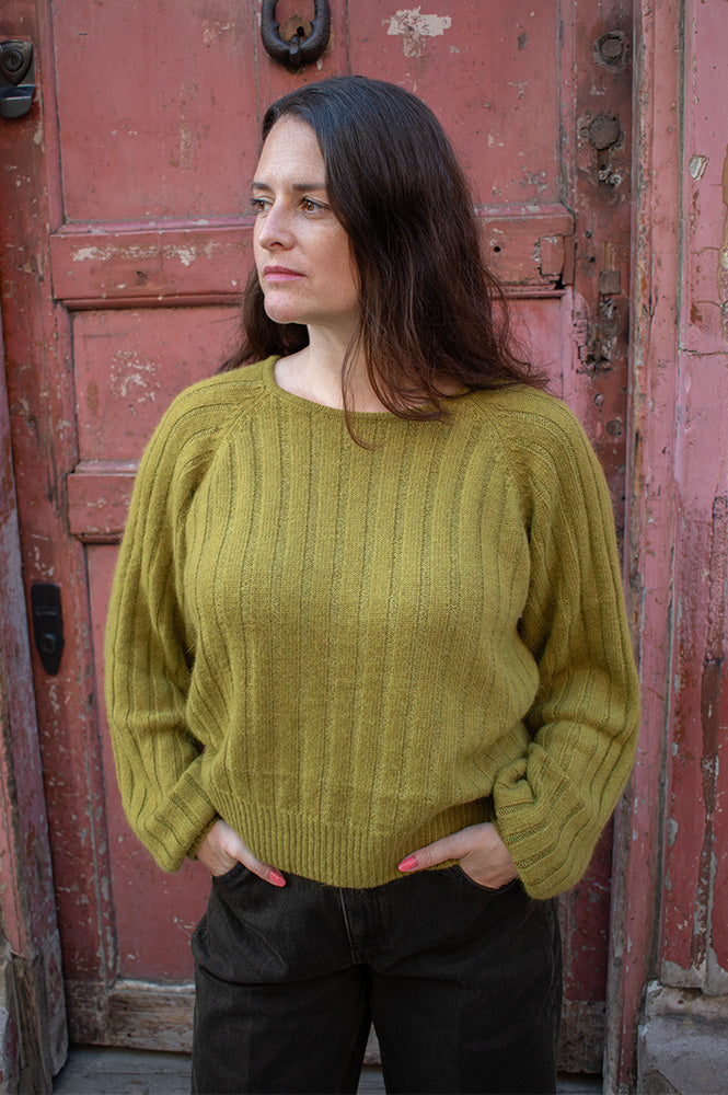 Garance Timothe Olive Knitted Jumper - The Mercantile London
