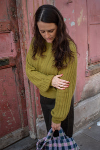 Garance Timothe Olive Knitted Jumper - The Mercantile London