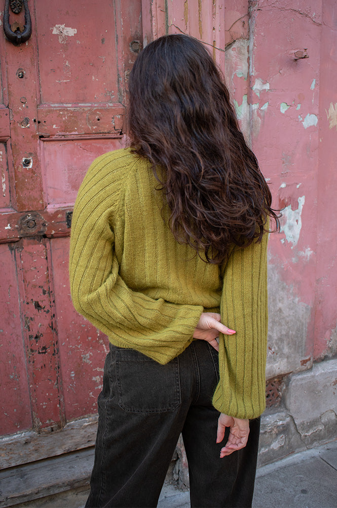 Garance Timothe Olive Knitted Jumper - The Mercantile London