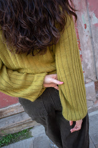 Garance Timothe Olive Knitted Jumper - The Mercantile London
