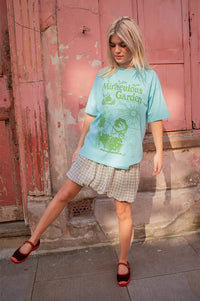 Damson Madder Miraculous Garden Aqua T-Shirt - The Mercantile London