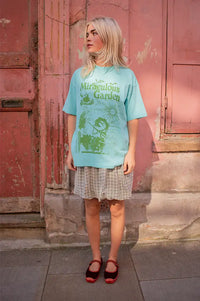 Damson Madder Miraculous Garden Aqua T-Shirt - The Mercantile London