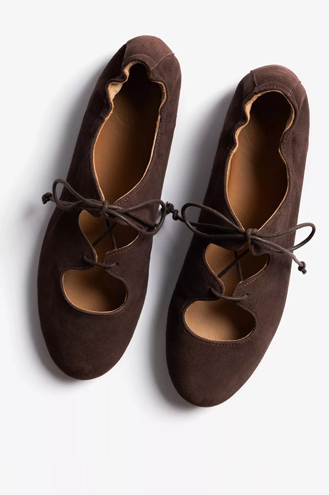 Penelope Chilvers Ghillie Bitter Chocolate Shoes - The Mercantile London