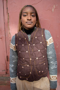 Bonté Estella Chocolate Star Gilet - The Mercantile London