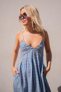 Indi & Cold Blue Gingham Dress - The Mercantile London