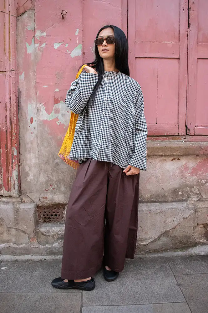 Cotton Conscious Shanti Black Gingham Handwoven Shirt