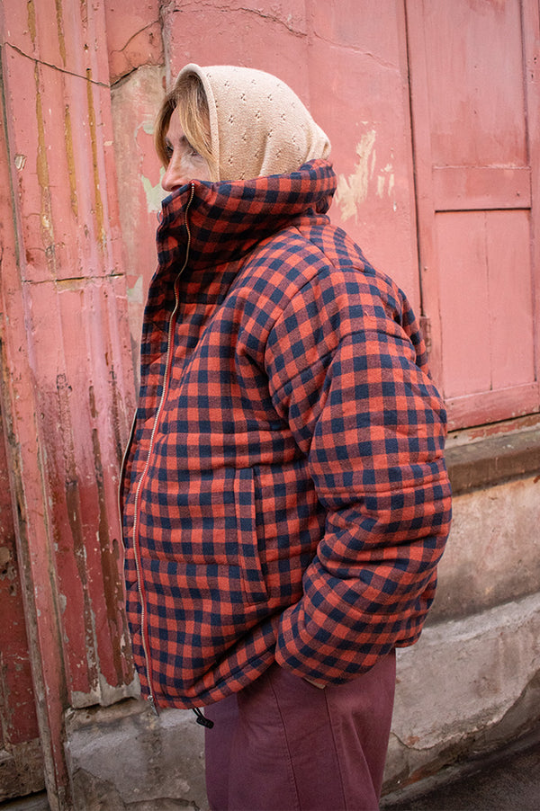 Amente Gingham Puffer Jacket - The Mercantile London