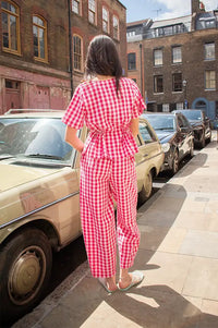 ICHI Felica Pink Berry Trousers - The Mercantile London