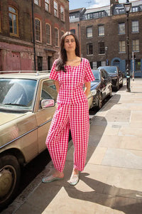 ICHI Felica Pink Berry Blouse - The Mercantile London