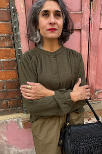 Sacrecoeur Gladis Khaki Blouse - The Mercantile London
