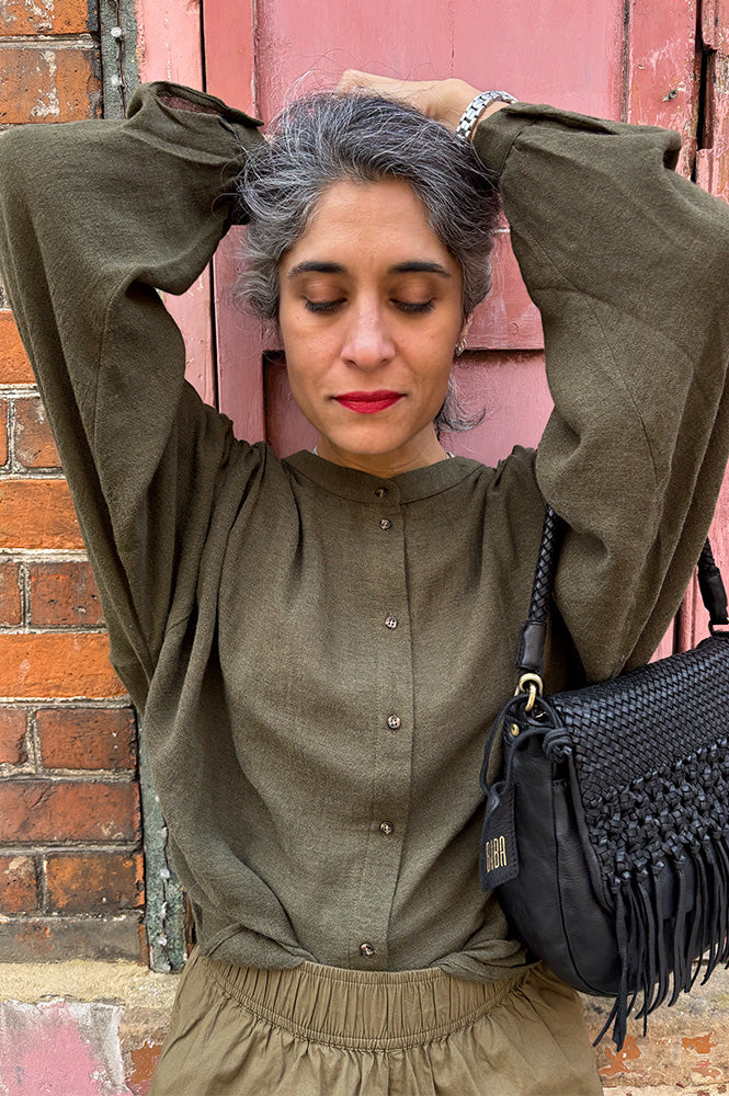 Sacrecoeur Gladis Khaki Blouse - The Mercantile London