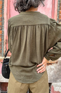 Sacrecoeur Gladis Khaki Blouse - The Mercantile London