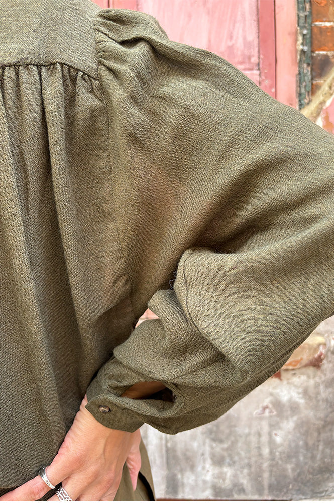 Sacrecoeur Gladis Khaki Blouse - The Mercantile London