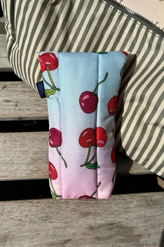 Baggu Cherries Puffy Glasses Sleeve