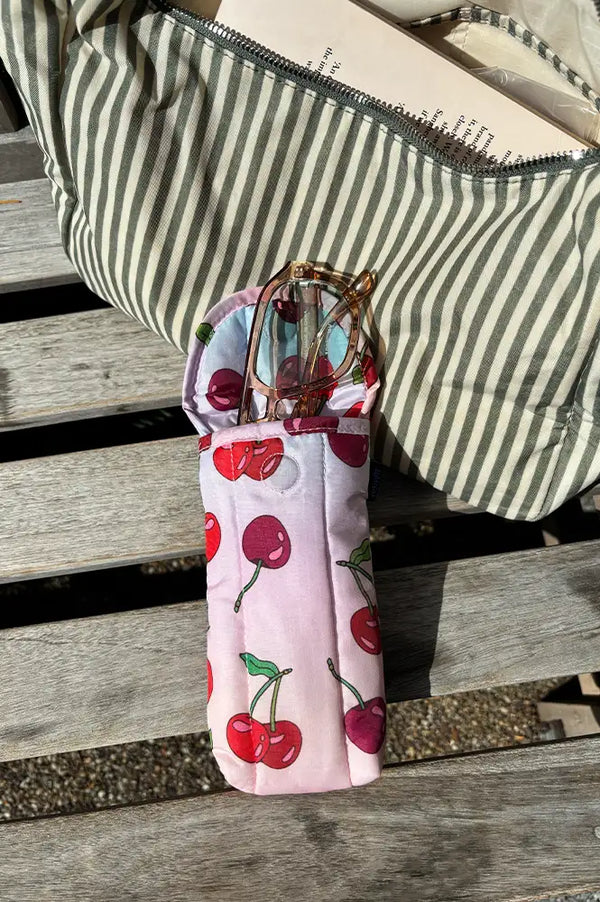 Baggu Cherries Puffy Glasses Sleeve