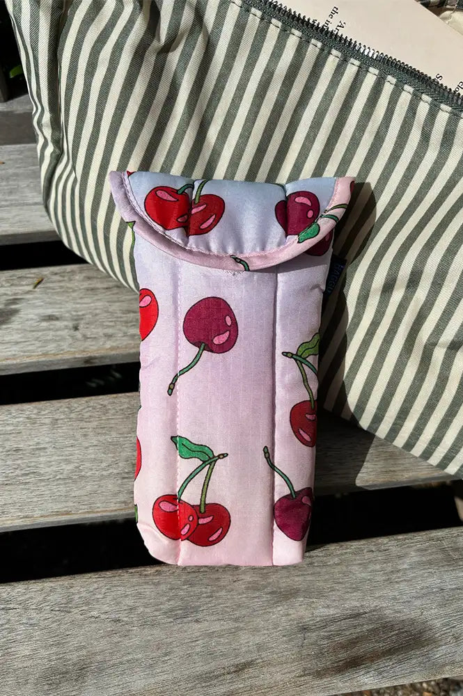 Baggu Cherries Puffy Glasses Sleeve