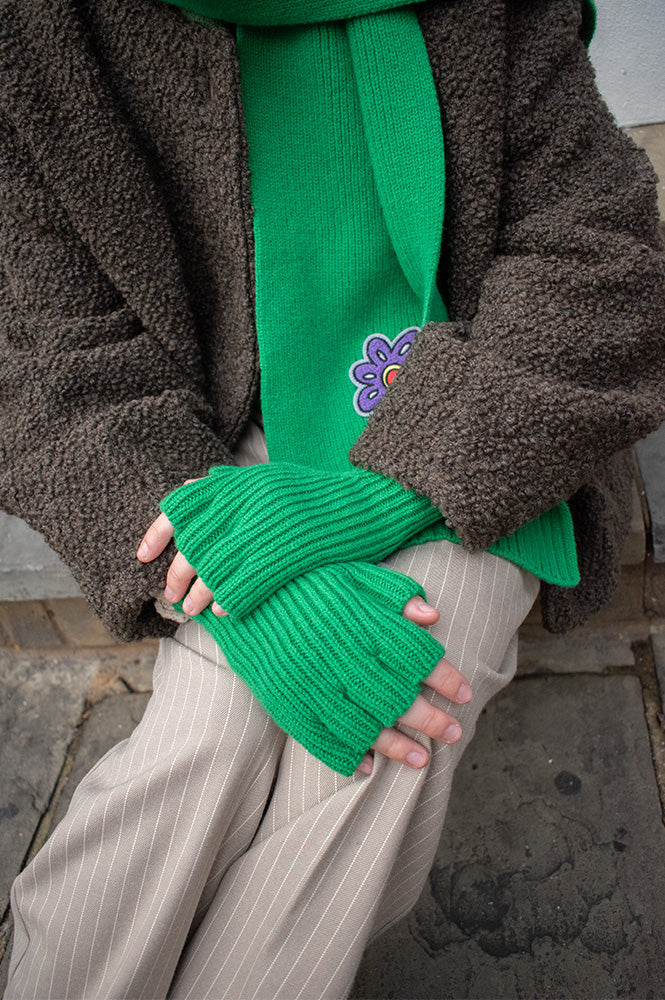Howlin' Green Delight Lost My Fingers Ribbed Gloves - The Mercantile London