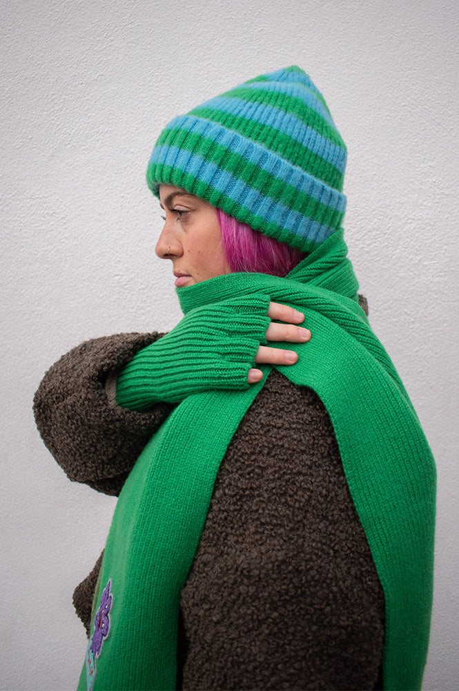 Howlin' Green Delight Lost My Fingers Ribbed Gloves - The Mercantile London