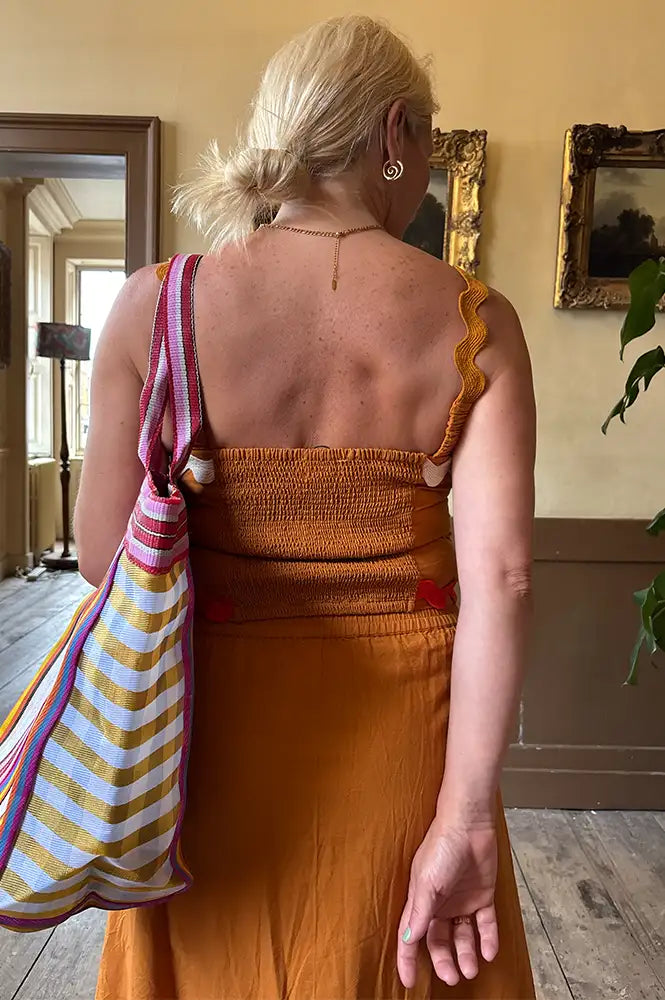 An'ge Soline Gold Ric Rac Top