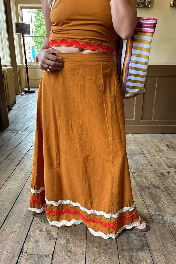 An'ge Roline Gold Ric Rac Skirt