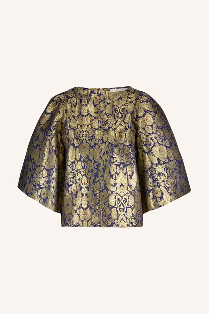 By-Bar Avelon Festive Gold Blouse - The Mercantile London