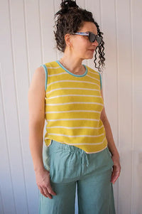 Dr Bloom Chupito Gold Knitted Vest - The Mercantile London