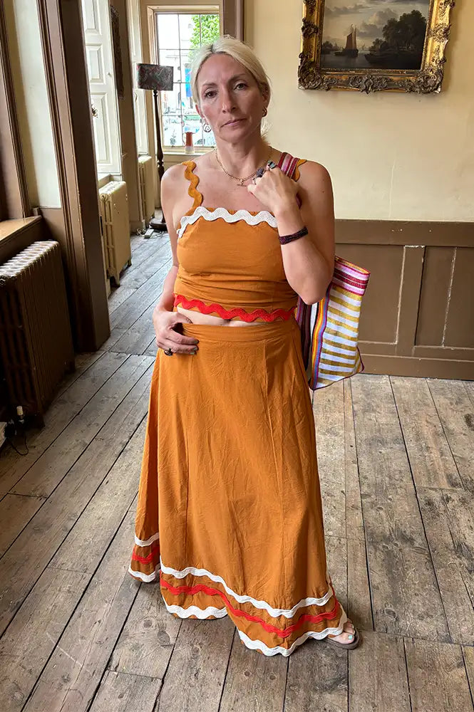 An'ge Roline Gold Ric Rac Skirt