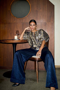 By-Bar Avelon Festive Gold Blouse - The Mercantile London