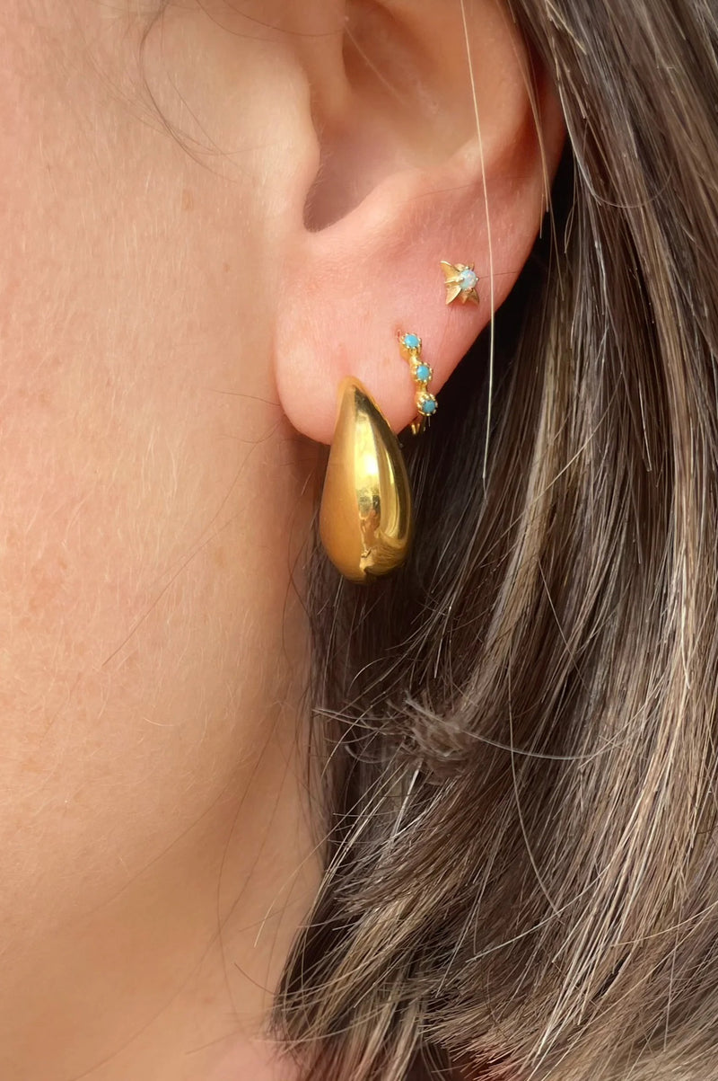 Everyday Gold Droplet Earrings - The Mercantile London