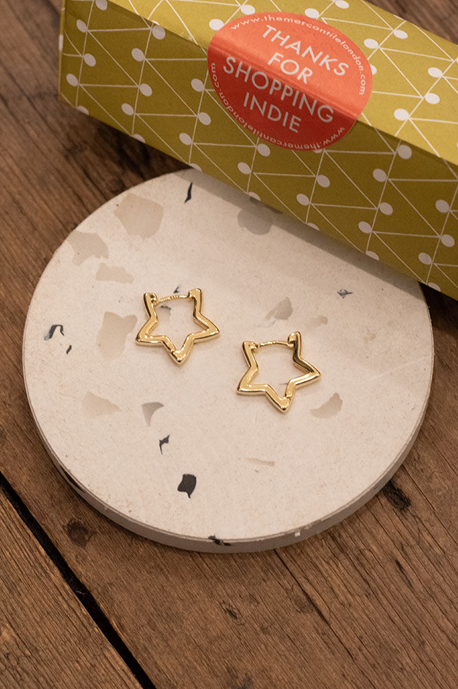 L.A. Gold Star Earrings - The Mercantile London