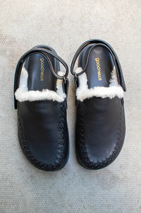 Good News Finn Black Faux Fur Mule