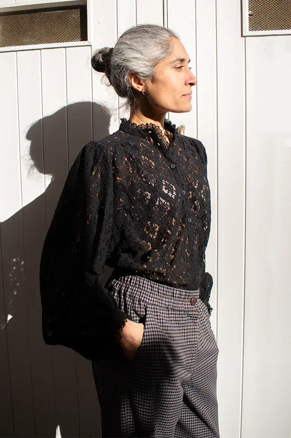 Grace & Mila Antia Black Lace Blouse