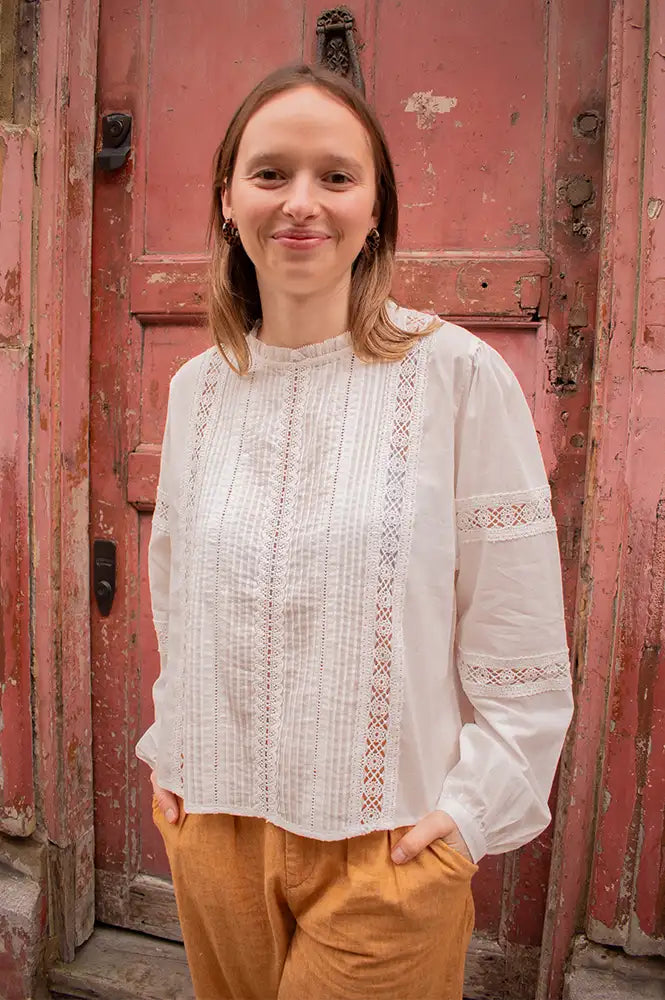 Grace & Mila Velma Ivory Blouse - The Mercantile London