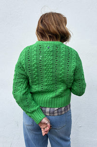 Numph Remi Grass Green Knitted Jumper