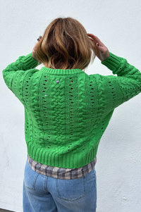 Numph Remi Grass Green Knitted Jumper