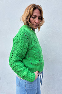 Numph Remi Grass Green Knitted Jumper