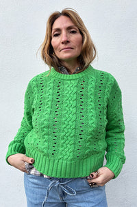 Numph Remi Grass Green Knitted Jumper