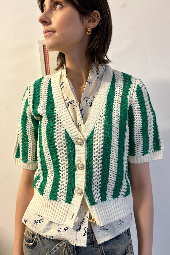 Lolly's Laundry Siva Green Knit Cardigan - The Mercantile London