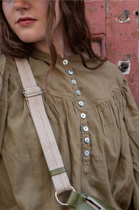 Des Petits Hauts Sophie Blouse In Olive - The Mercantile London