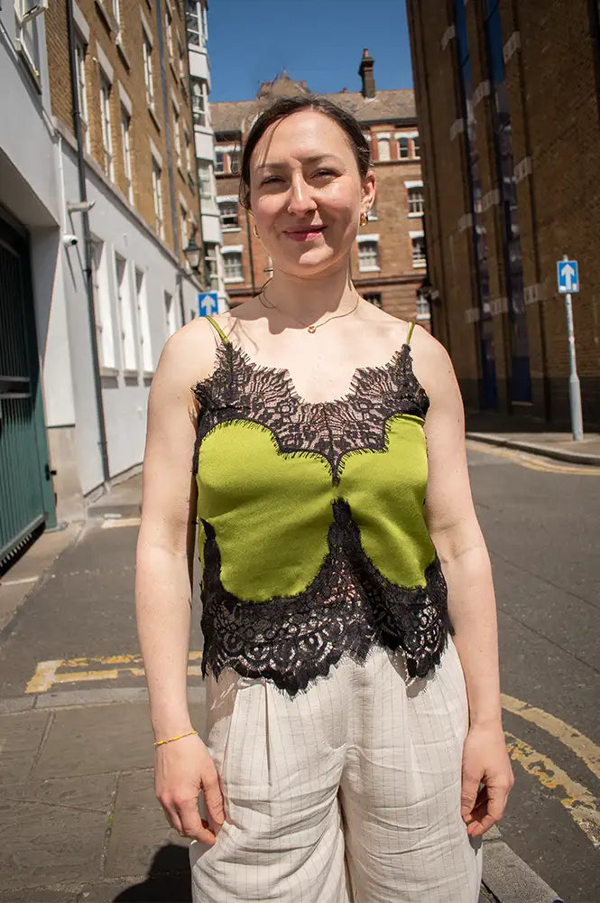 Stella Nova Green Flash Delicate Lace Top - The Mercantile London