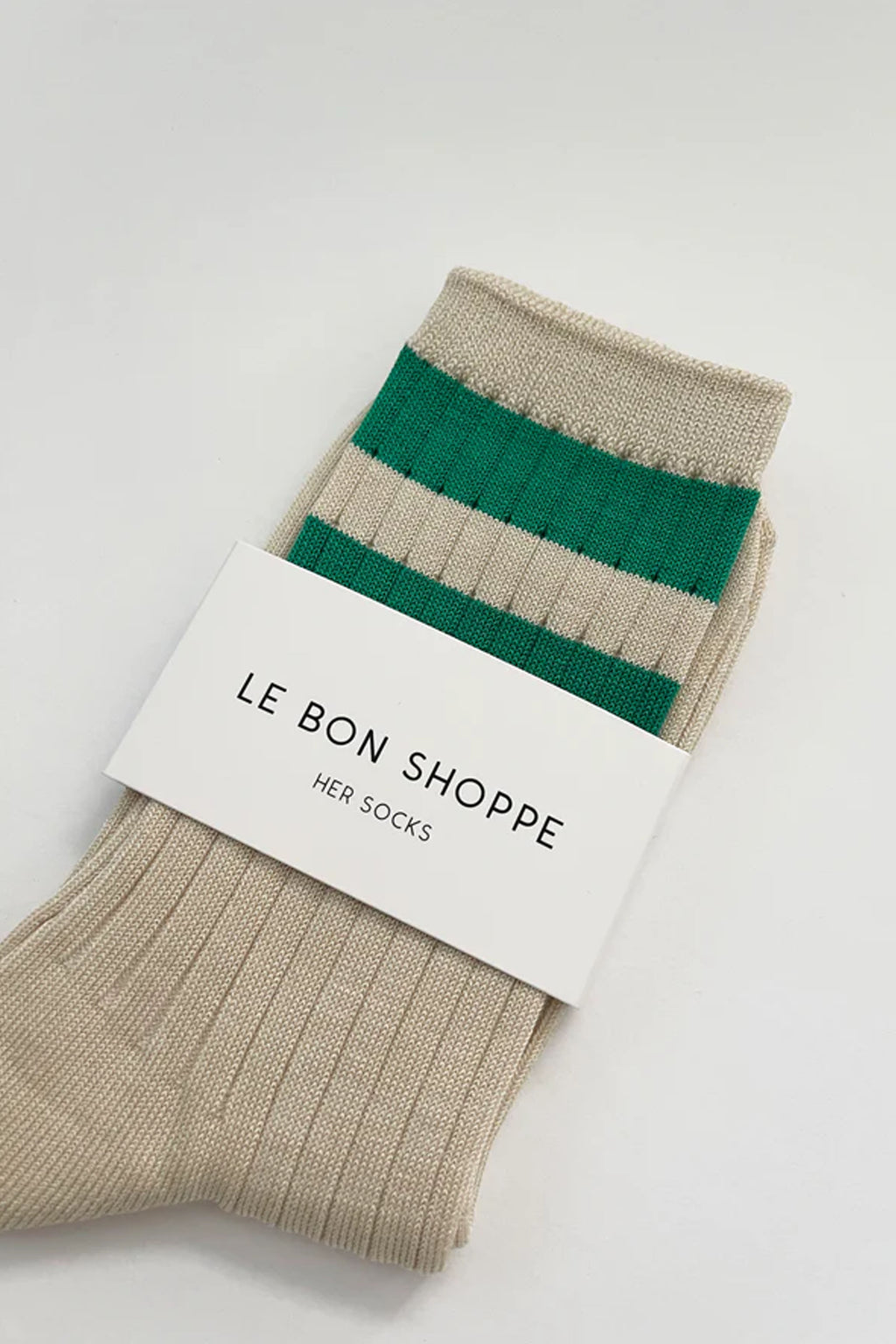 Le Bon Shoppe Her Varsity Green Socks - The Mercantile London
