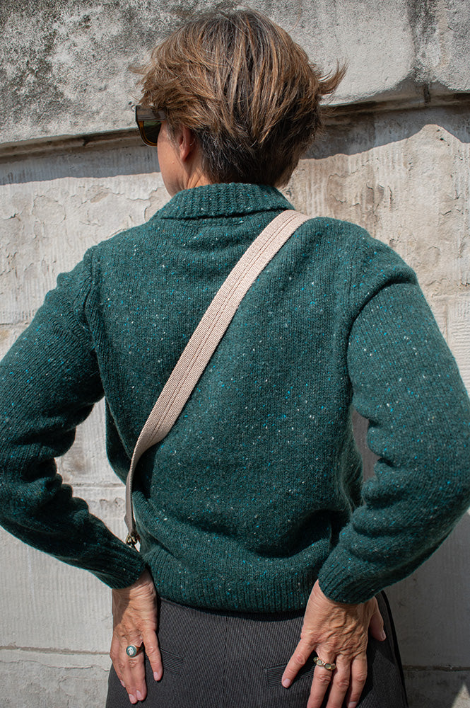 Yerse Sandal Dark Forest Cardigan - The Mercantile London