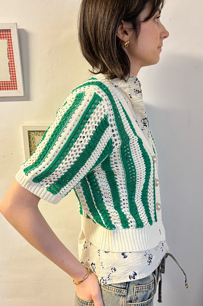 Lolly's Laundry Siva Green Knit Cardigan - The Mercantile London